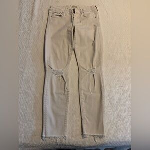 MOTHER Cream Denim Pants